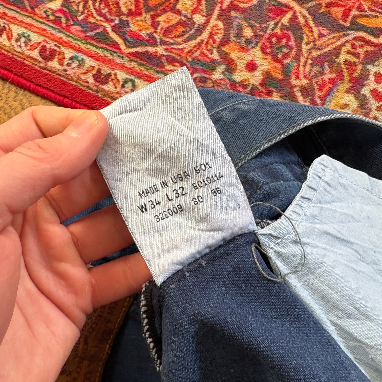 Vintage Levis 501 Straight Blue Denim Jeans - 34S