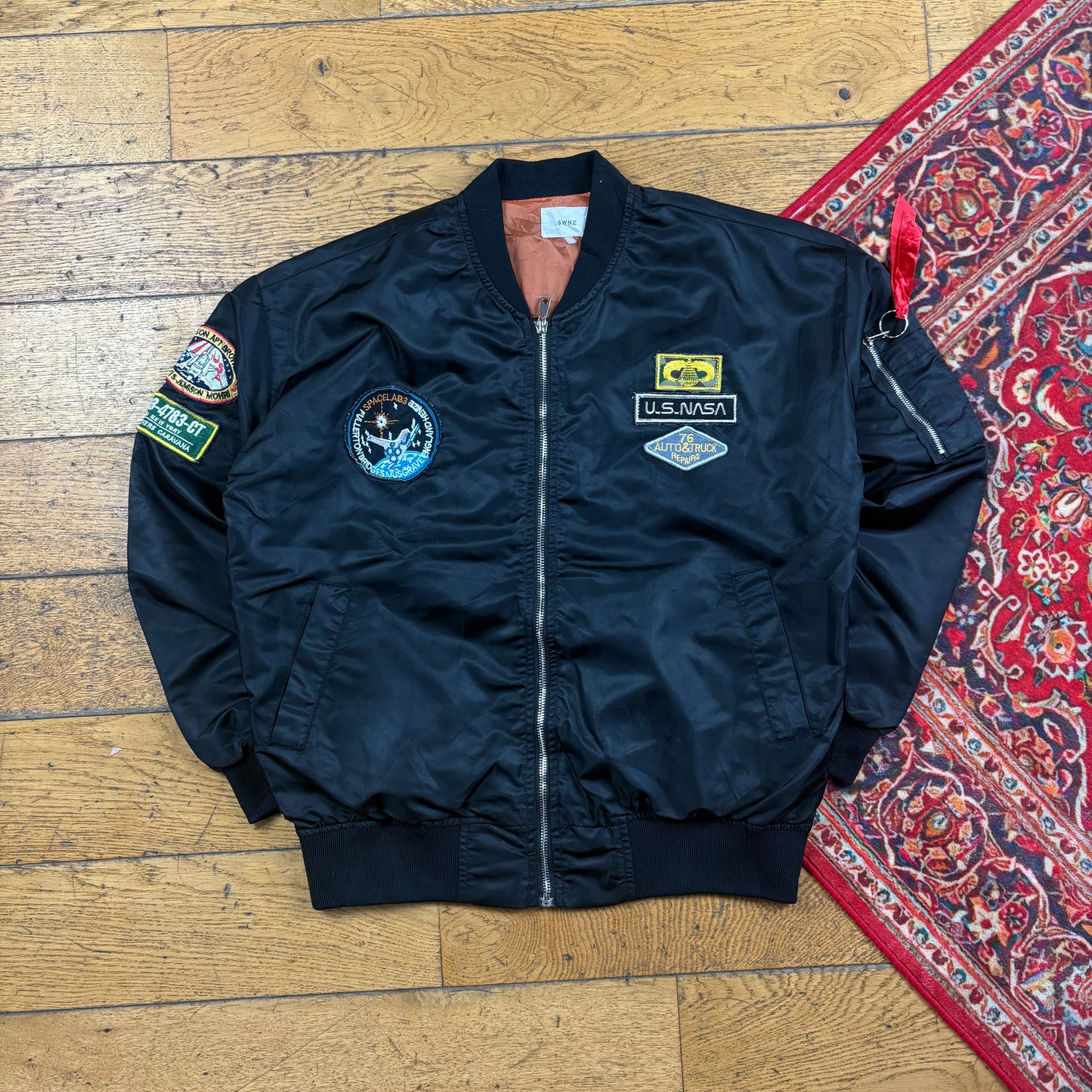 Vintage Black NASA MA-1 Bomber Jacket - M