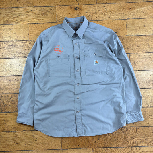 Vintage Carhartt Grey Workwear Embroidered Shirt - L