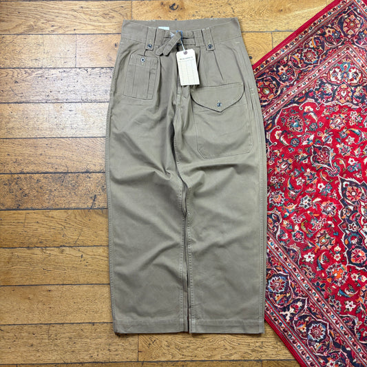 Bronson MFG New Brown Military Fatigue Baggy Workwear Trousers - 34