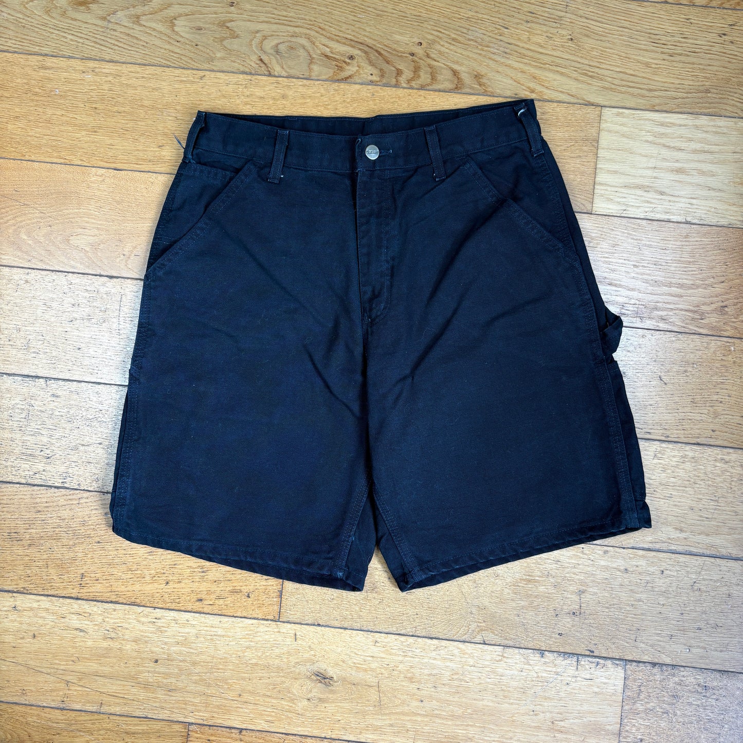 Vintage Carhartt Black Workwear Baggy Carpenter Shorts - 32