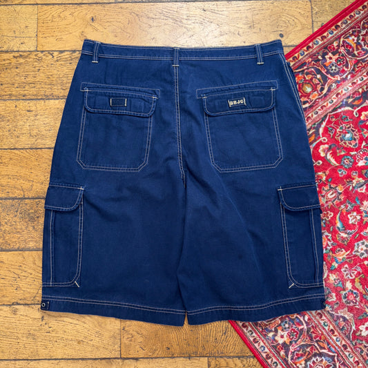 Vintage Bugle Boy Blue Cargo Y2K Hip Hop Baggy Jeans Shorts Jorts - 40