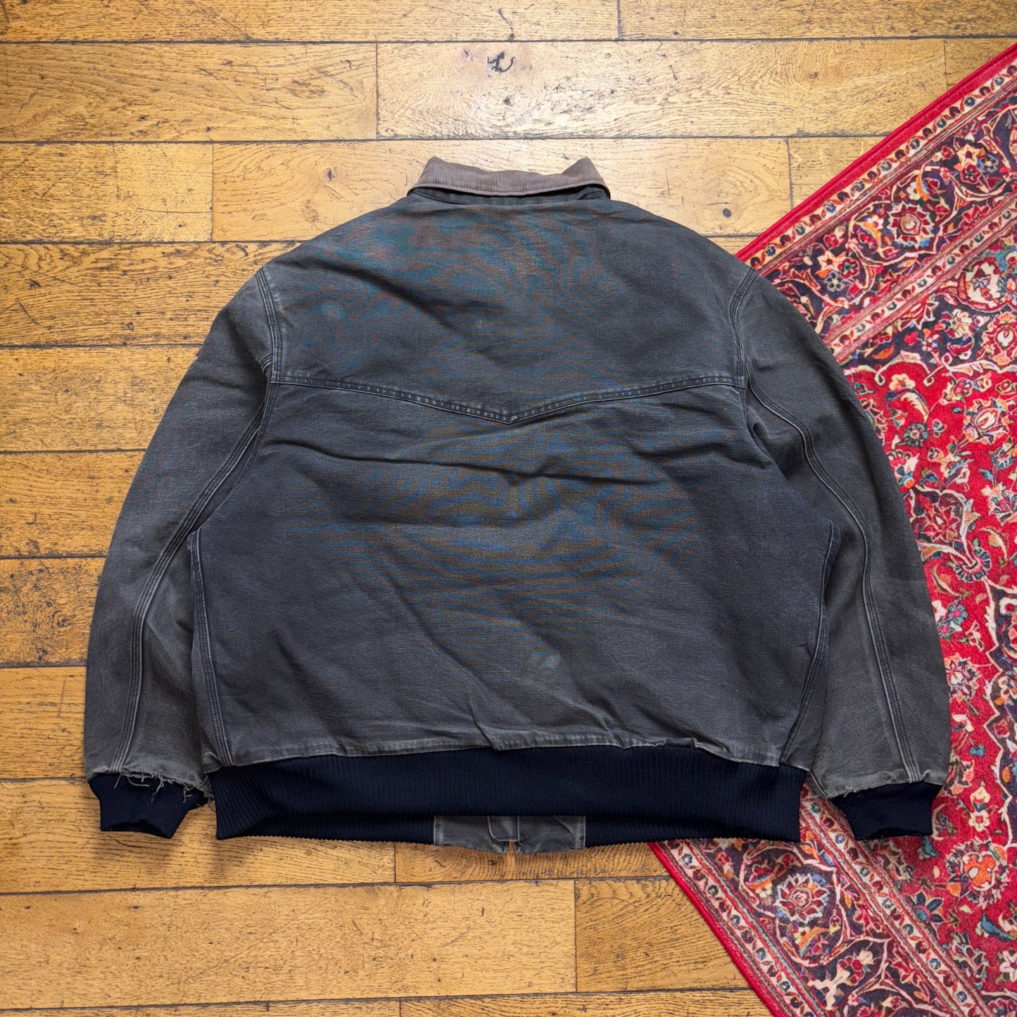 Vintage Carhartt Grey Distressed Thrasher Santa Fe Workwear Jacket - 2XL