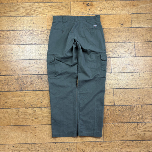 Vintage Dickies 874 Green Cargo Skate Trousers - 30