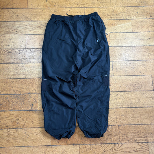 Vintage Starter Black Baggy Tracksuit Sweatpants Track Pants Bottoms - M