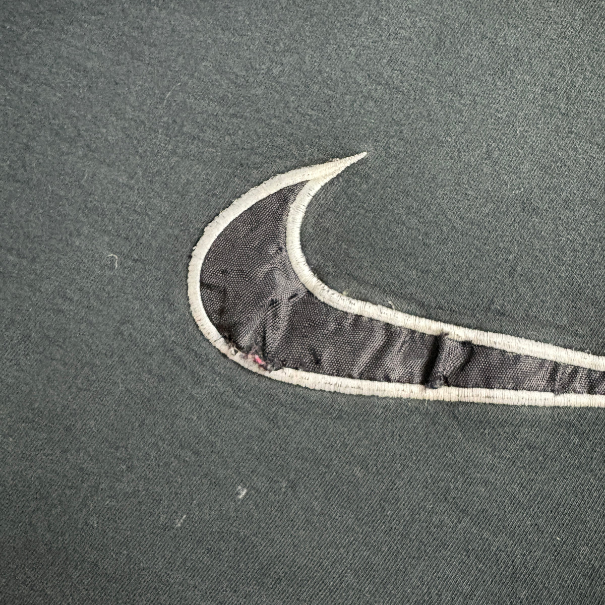 Vintage 90s Nike Black Swoosh Embroidered Sweatshirt - XL