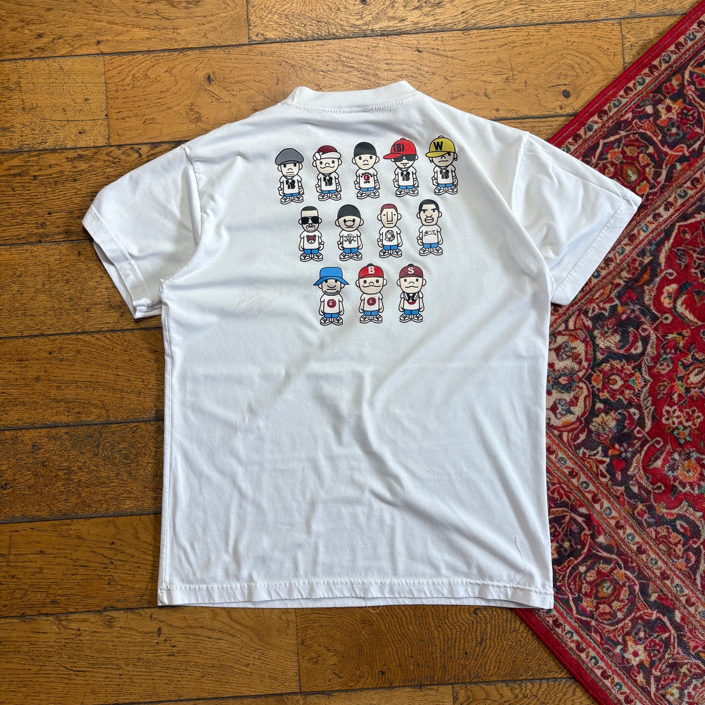 Vintage BAPE Bathing Ape White Graphic T-Shirt - S