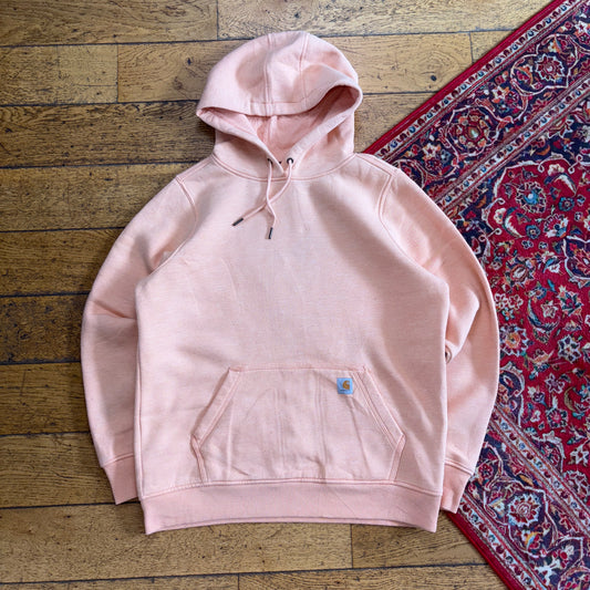 Vintage Carhartt Womens Peach Pink Hoodie Sweatshirt - L