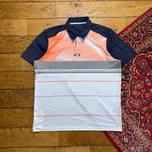 Vintage Oakley Grey Golf Polo Shirt - L