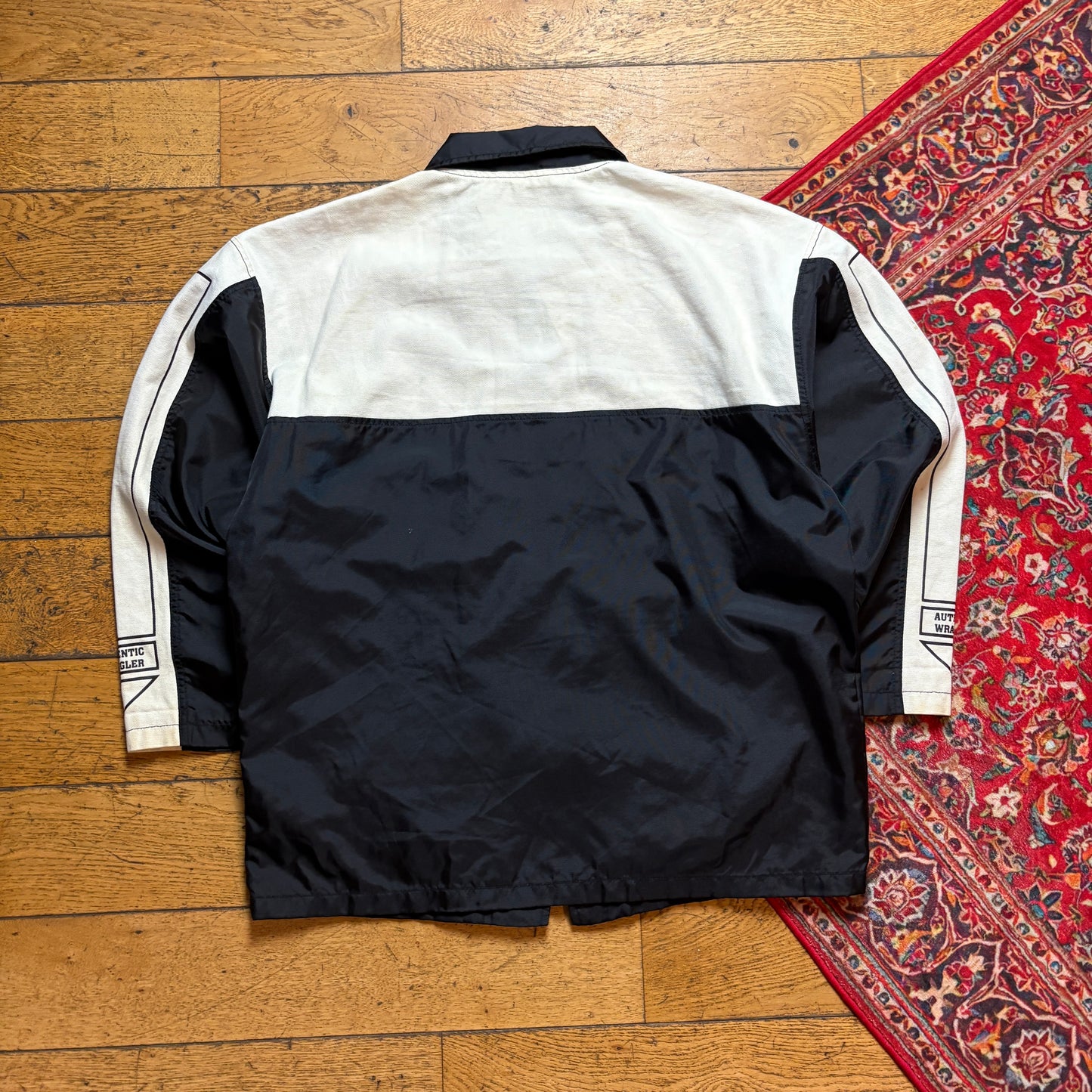 Vintage Wrangler Western White Black Workwear Jacket - XL