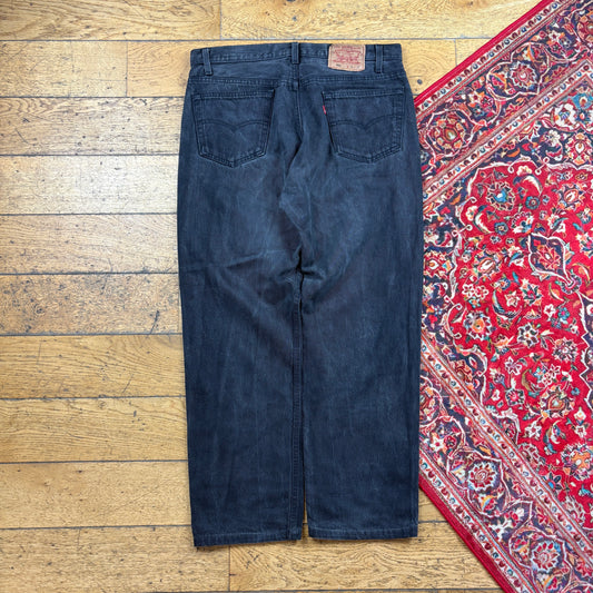 Vintage Levis 501 Straight Black Denim Jeans - 36