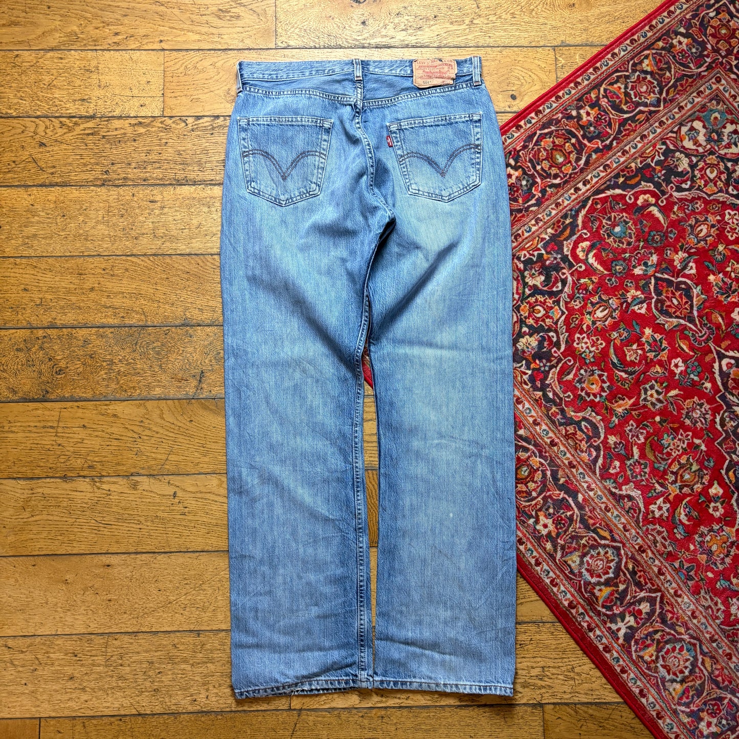 Vintage Levis 501 Straight Blue Denim Jeans - 33R
