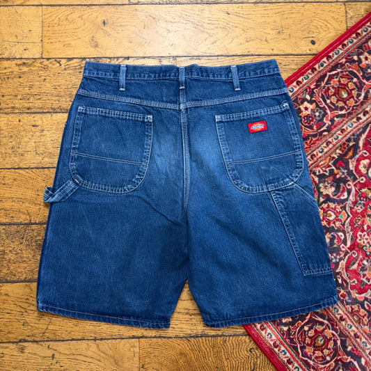 Vintage Dickies Workwear Carpenter Blue Baggy Jorts Shorts - 36