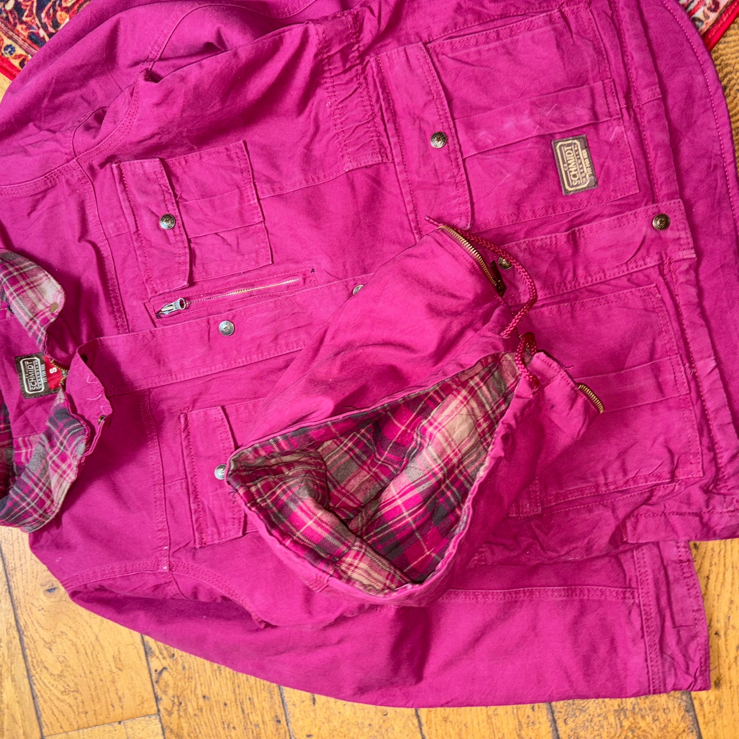 Vintage Pink Womens Workwear Carhartt Style Jacket - L