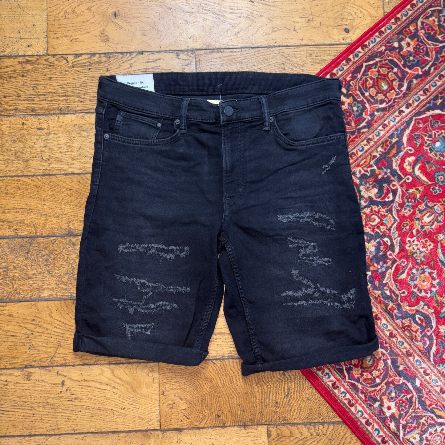 H & M Black Denim Shorts - 38