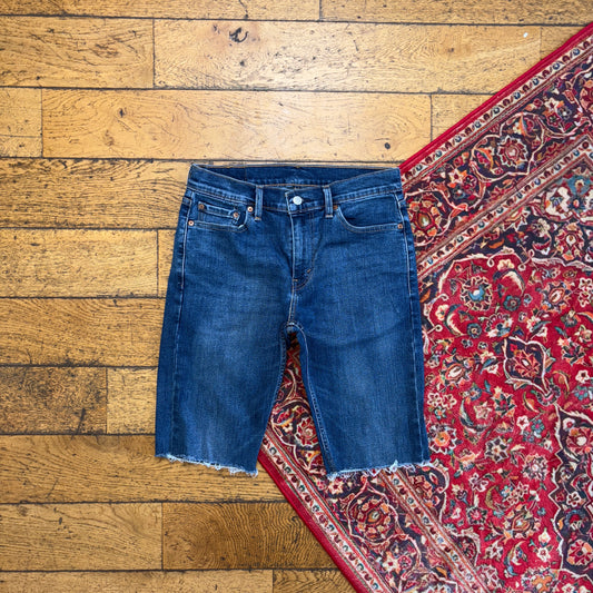 Vintage Levis 502 Straight Blue Denim Shorts - 29