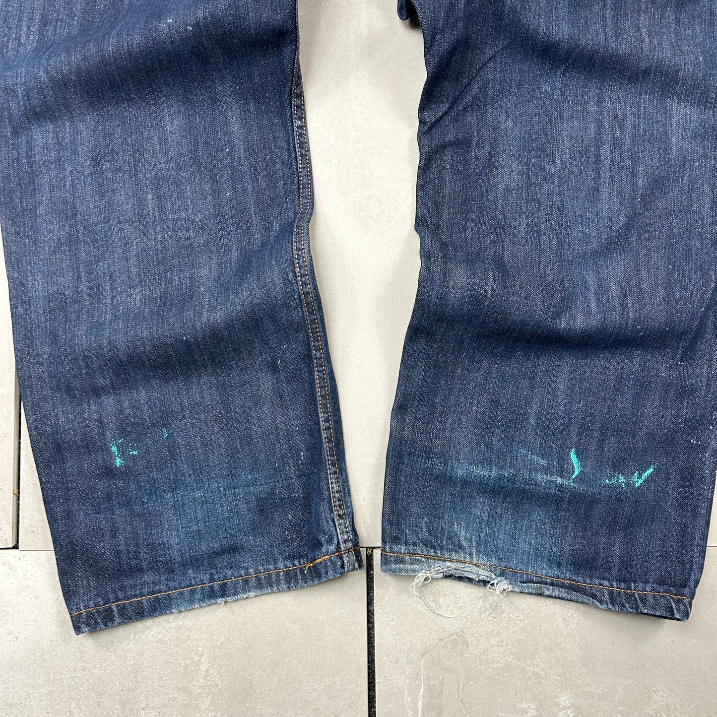 Vintage Rocawear Embroidered Hip Hop Baggy Blue Jeans - 42