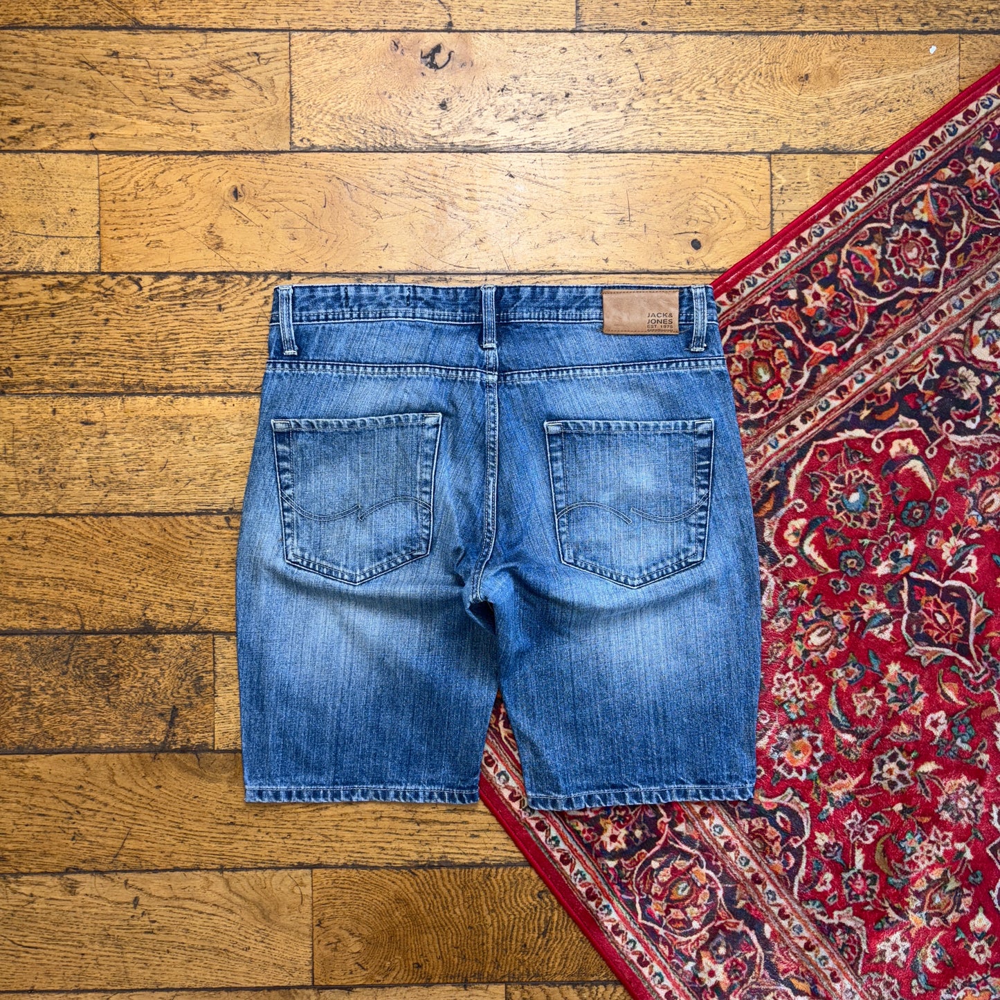 Vintage Jack and Jones Blue Denim Shorts - 36