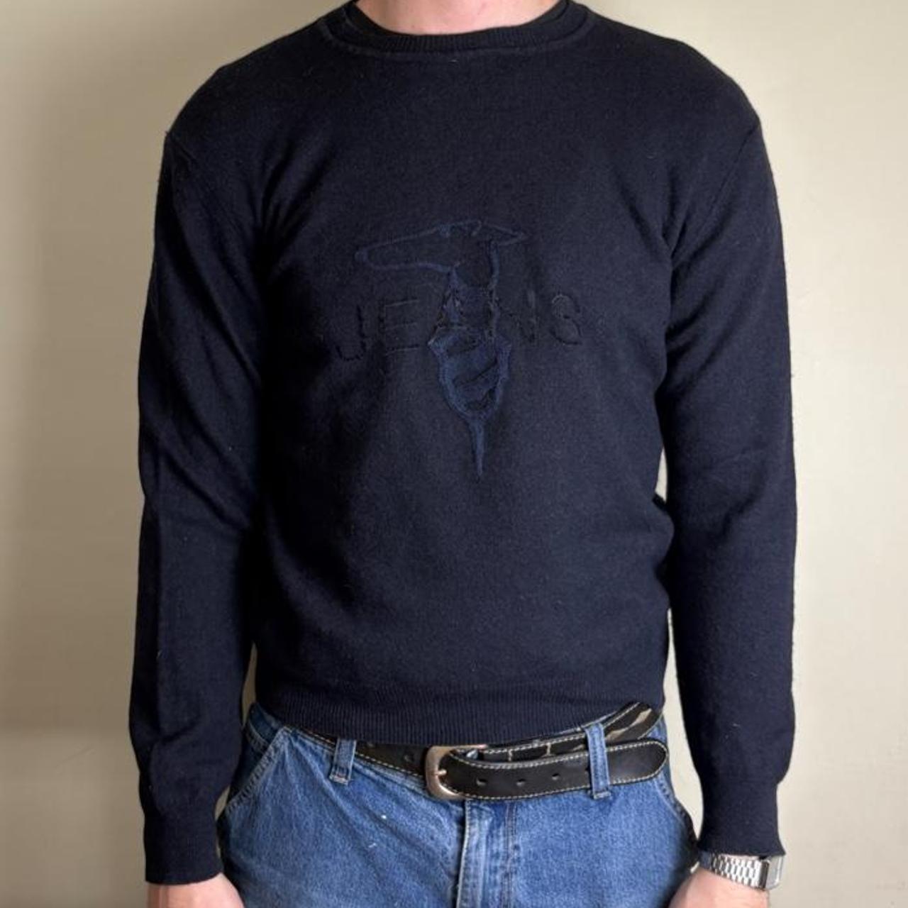Vintage Trussardi Navy Blue Knit Jumper - S