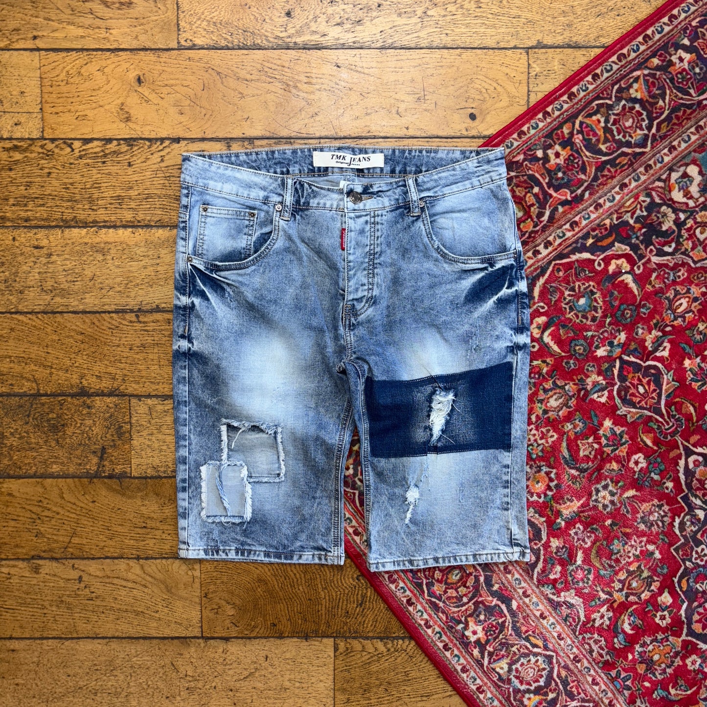 Vintage Blue Denim Shorts - 38