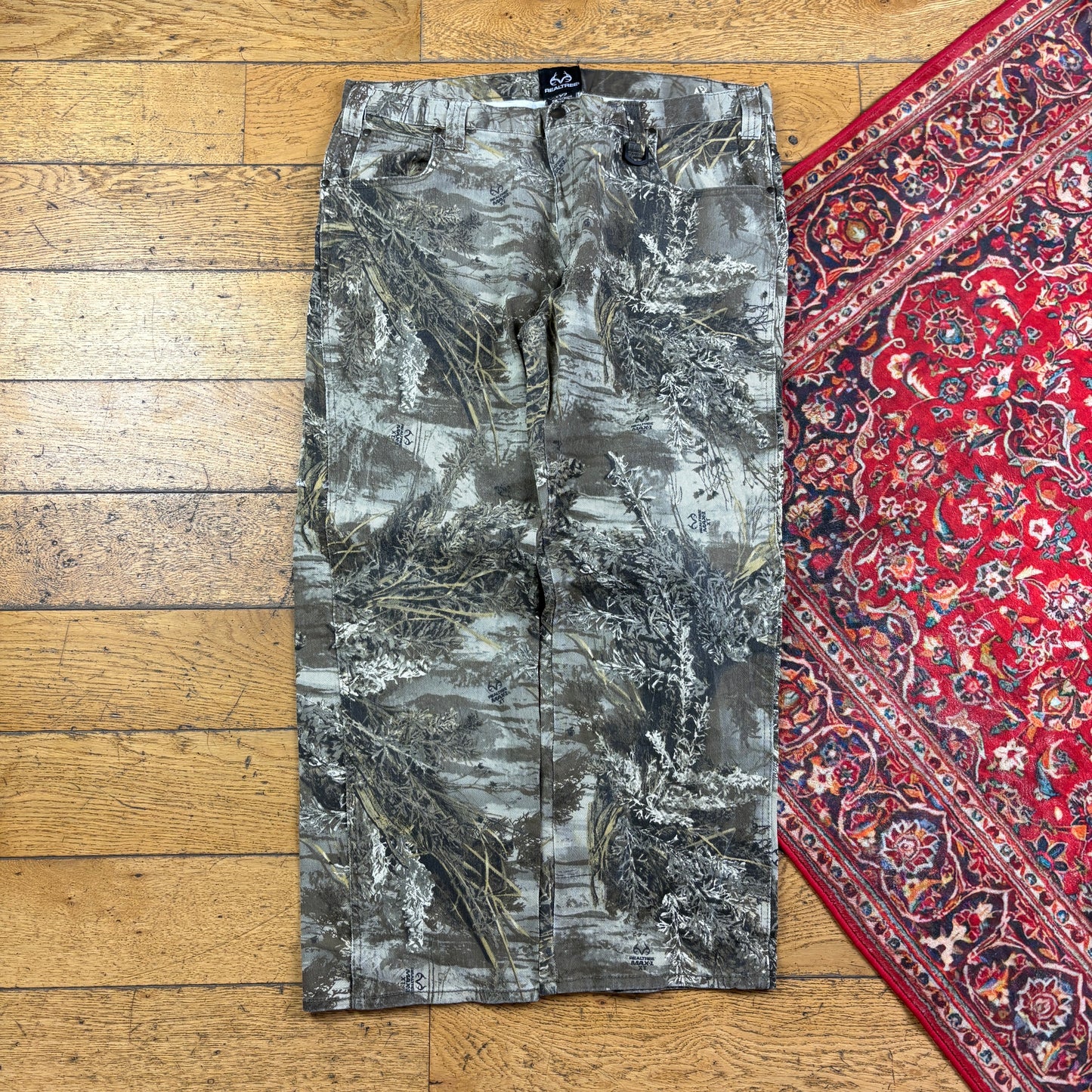 Vintage Real Tree Camo Green Hunting Workwear Trousers - 38