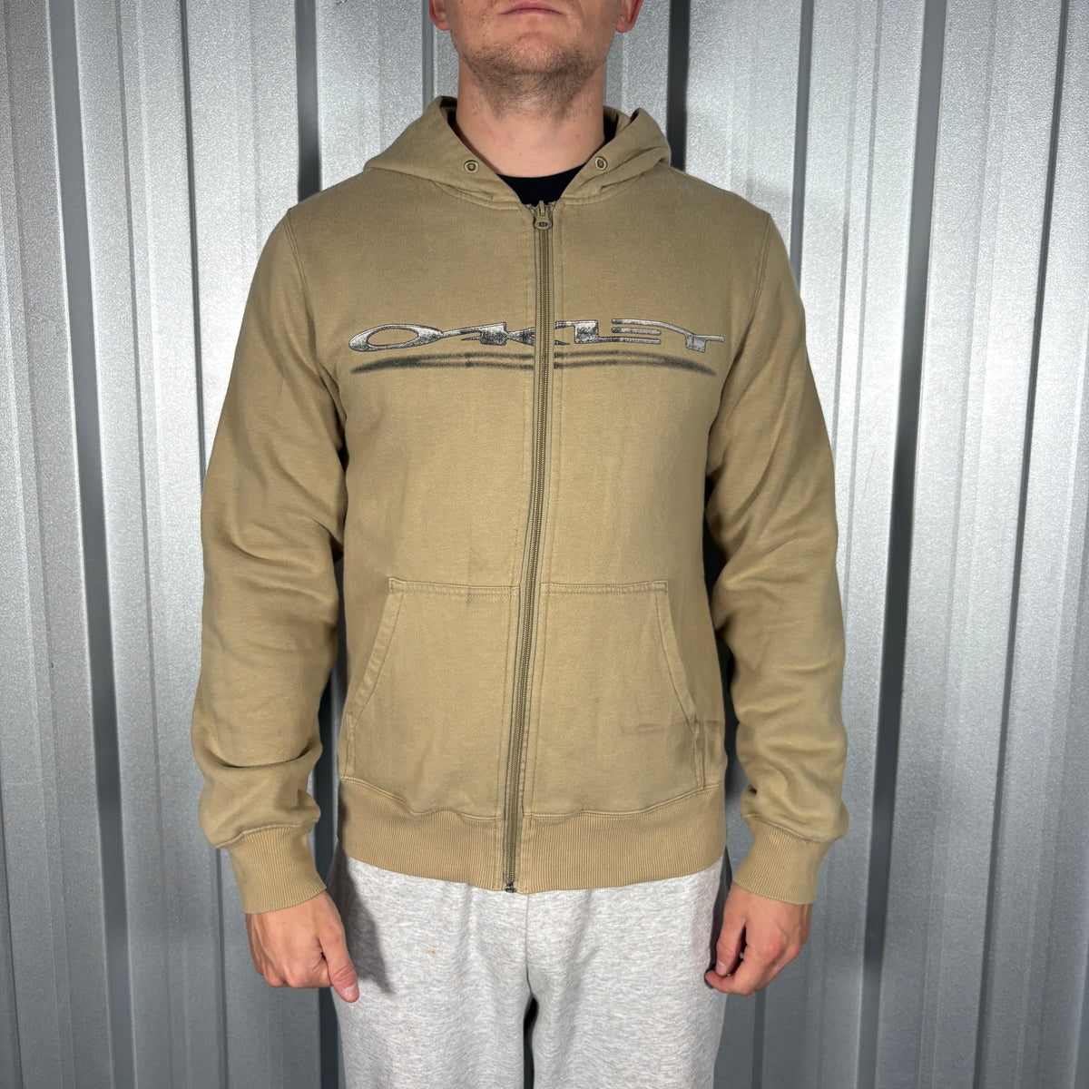 Oakley 00s Green Zip Hoodie Sweatshirt - S