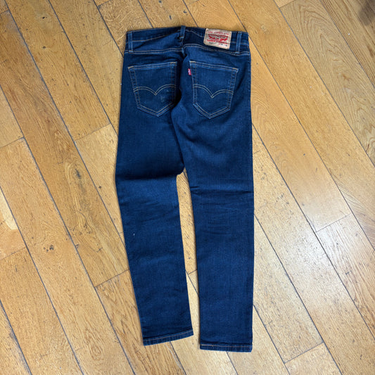 Vintage Levis 511 Slim Dark Blue Denim Jeans - 29