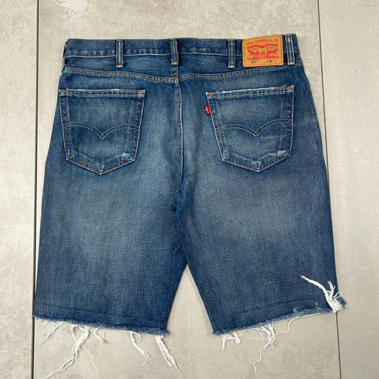 Vintage Levis 511 Slim Blue Denim Shorts - 38