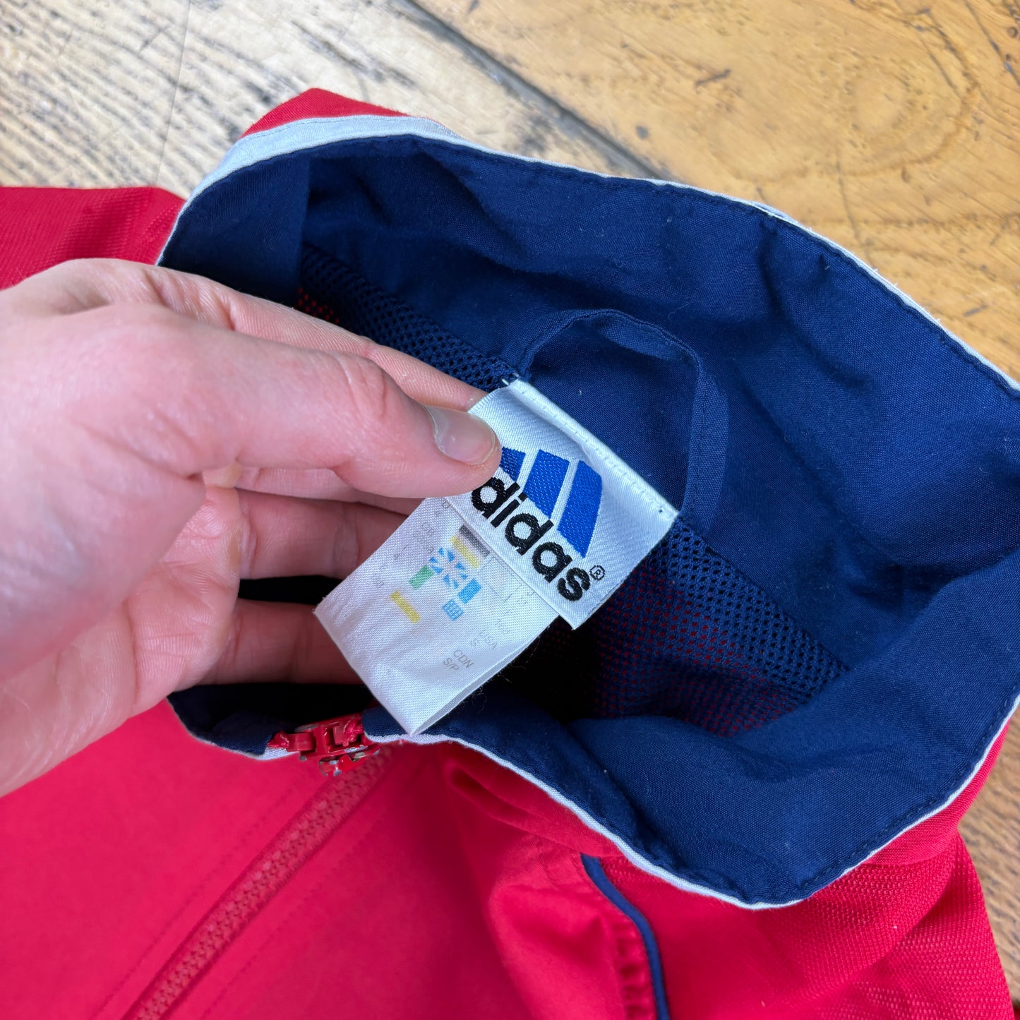 Vintage Adidas Red 90s Tracksuit Track Shell Windbreaker Jacket - L