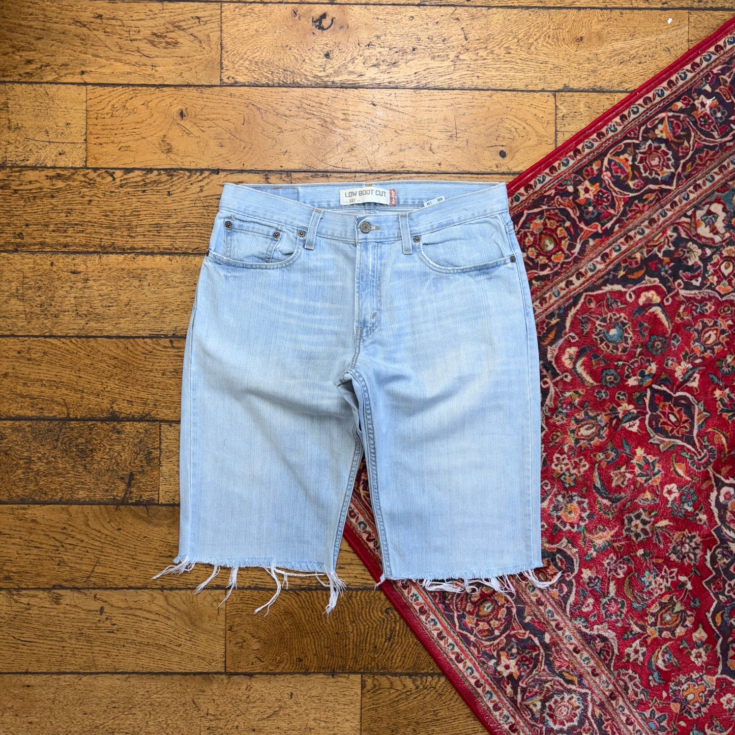 Vintage Levis 527 Slim Blue Denim Shorts - 34