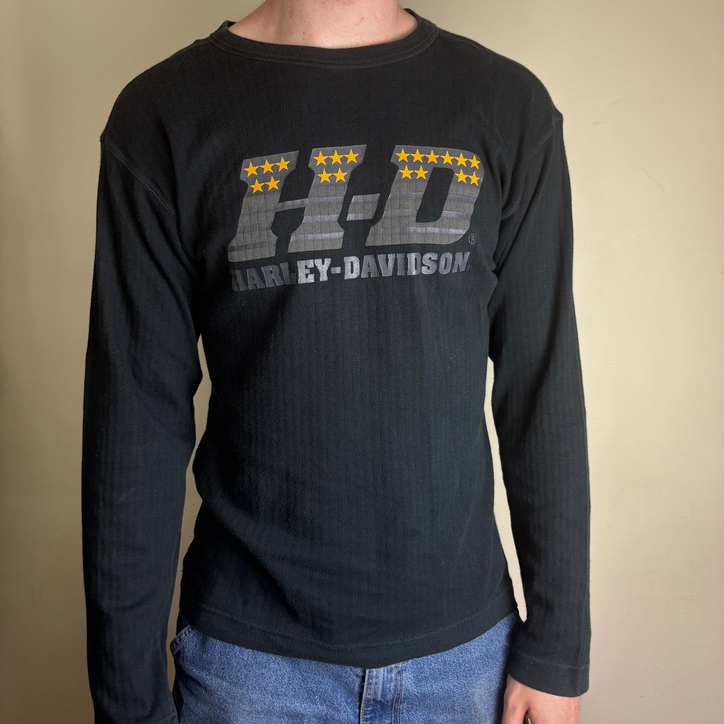 Vintage Harley Davidson Black Long Sleeve Graphic T-Shirt - S
