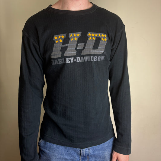 Vintage Harley Davidson Black Long Sleeve Graphic T-Shirt - S