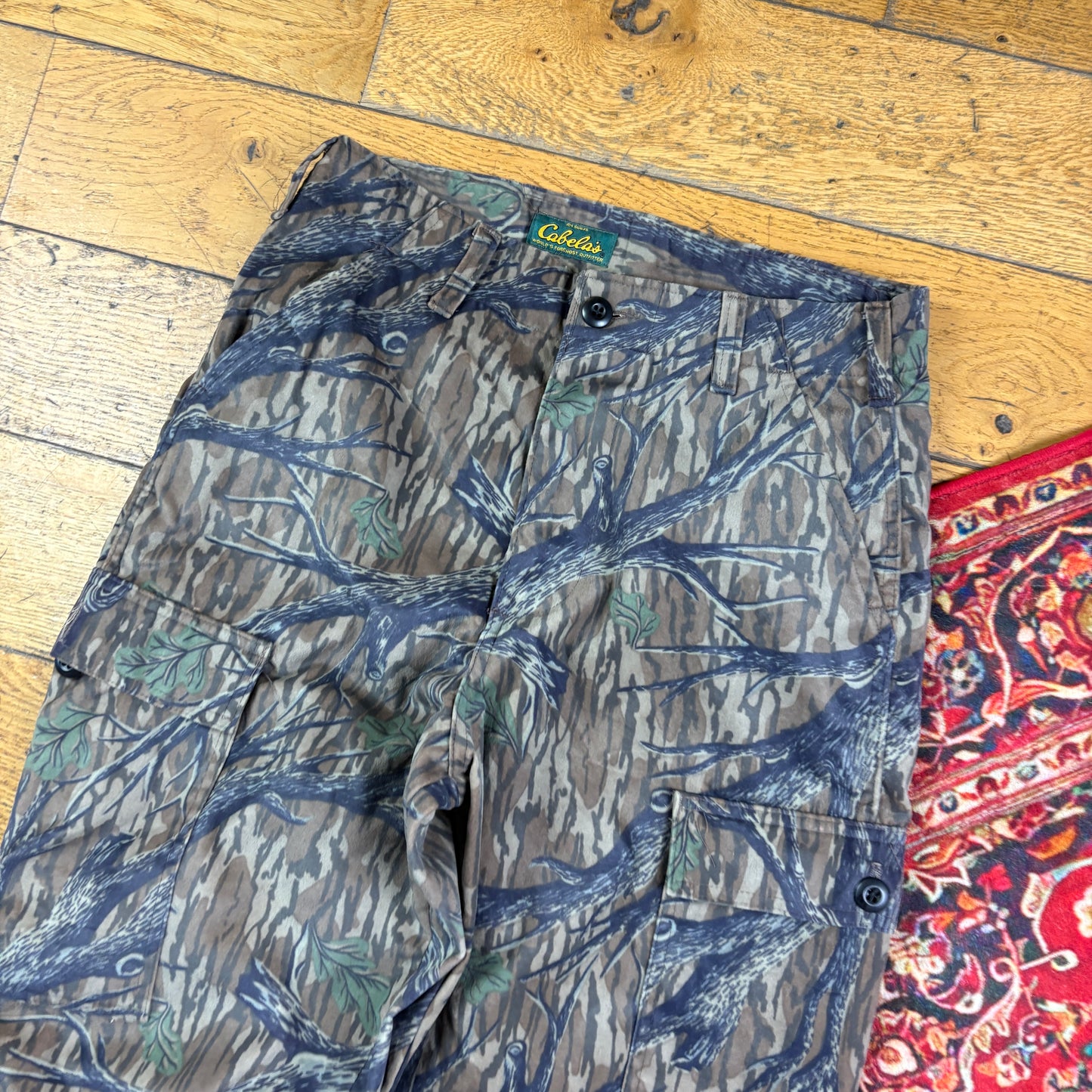 Vintage Real Tree Camo Green Hunting Workwear Trousers - 30