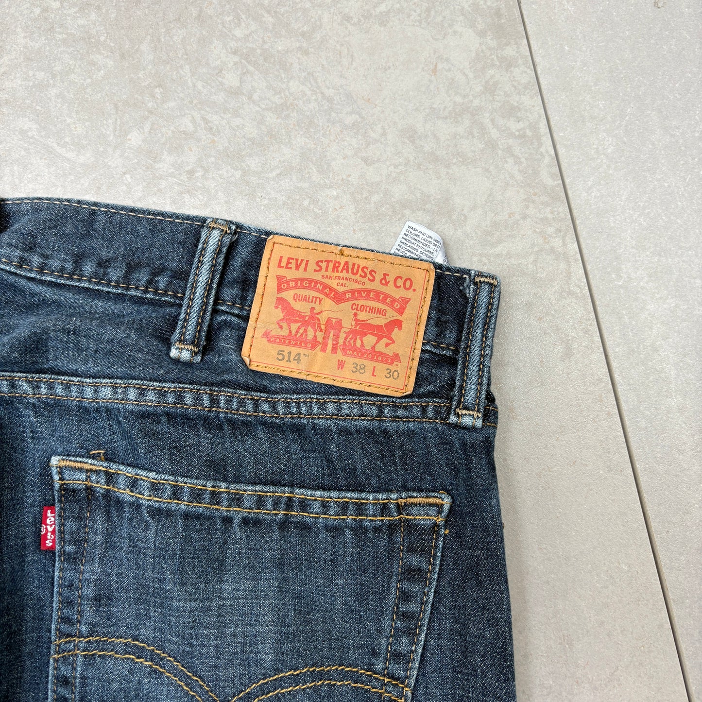 Vintage Levis 514 Straight Blue Denim Jeans - 38