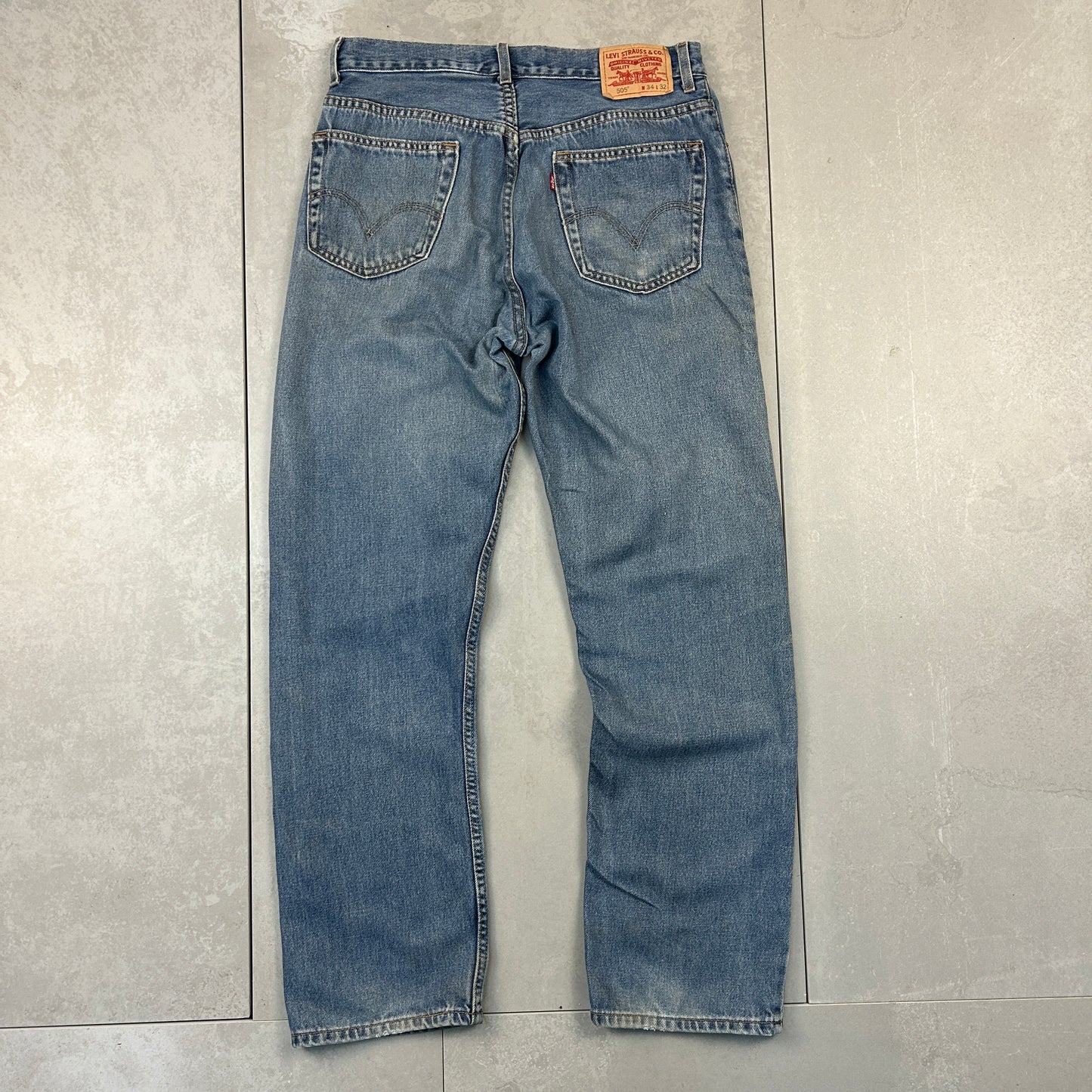 Vintage Levis 505 Straight Blue Denim Jeans - 34