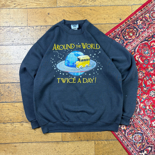 Vintage 90s Lee Graphic Grey Sweatshirt - L