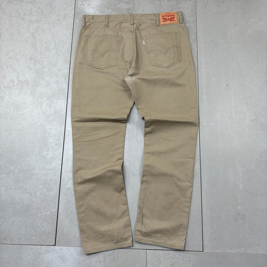 Vintage Levis 511 Slim Cream Chino Trousers - 38