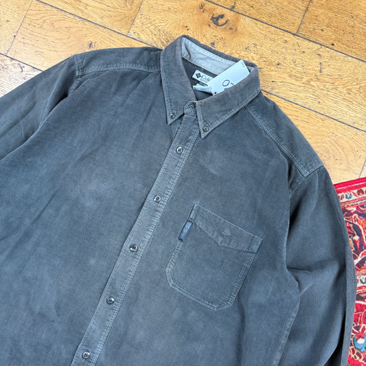 Vintage Columbia Grey Corduroy Shirt - XL