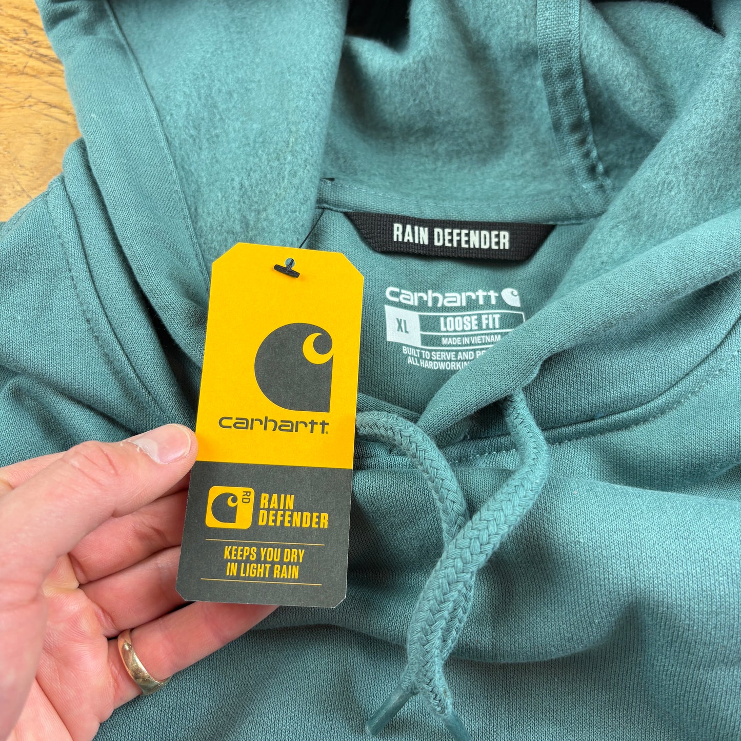 Vintage Carhartt Green Hoodie Sweatshirt - XL