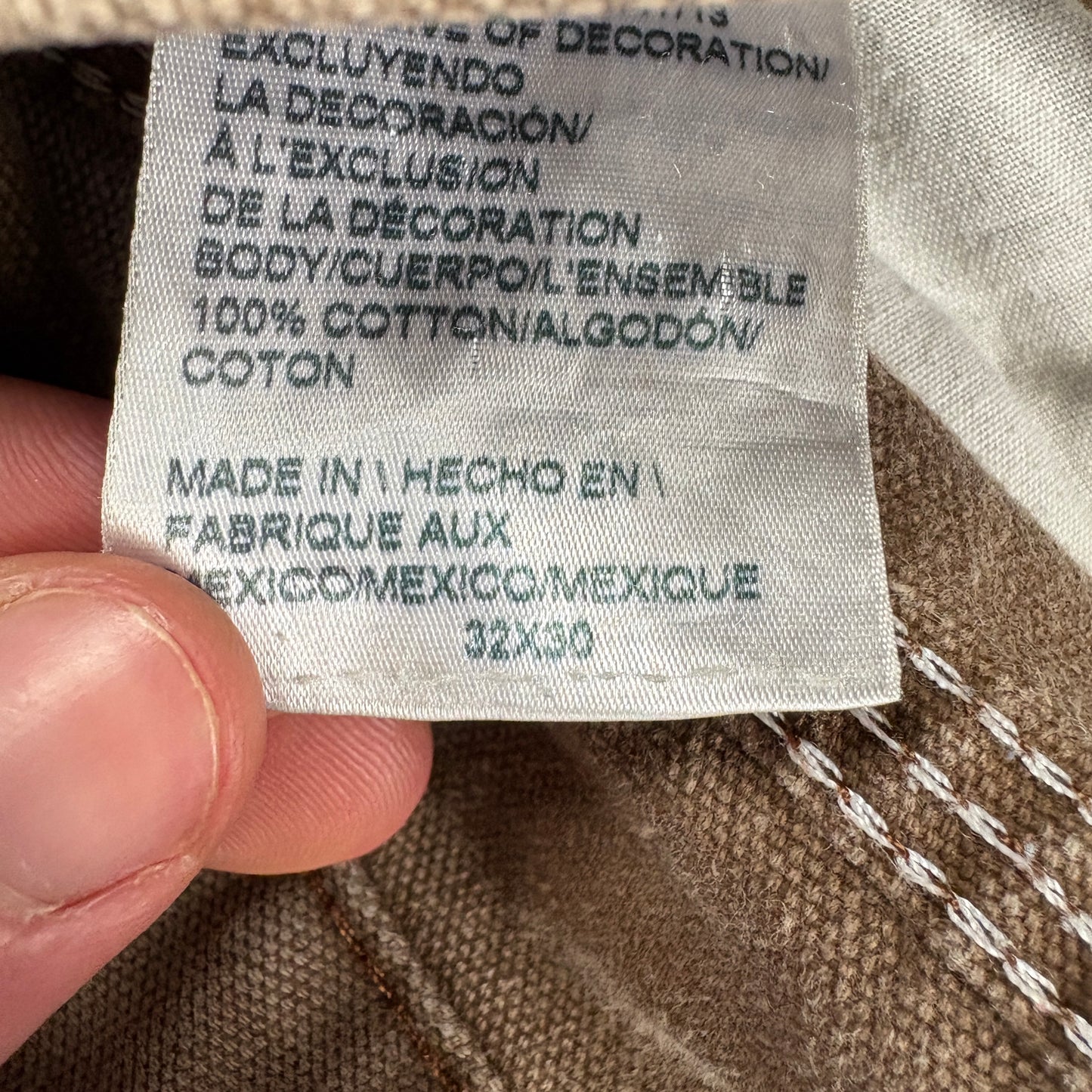 Vintage Dickies Brown Workwear Carpenter Baggy Trousers - 32