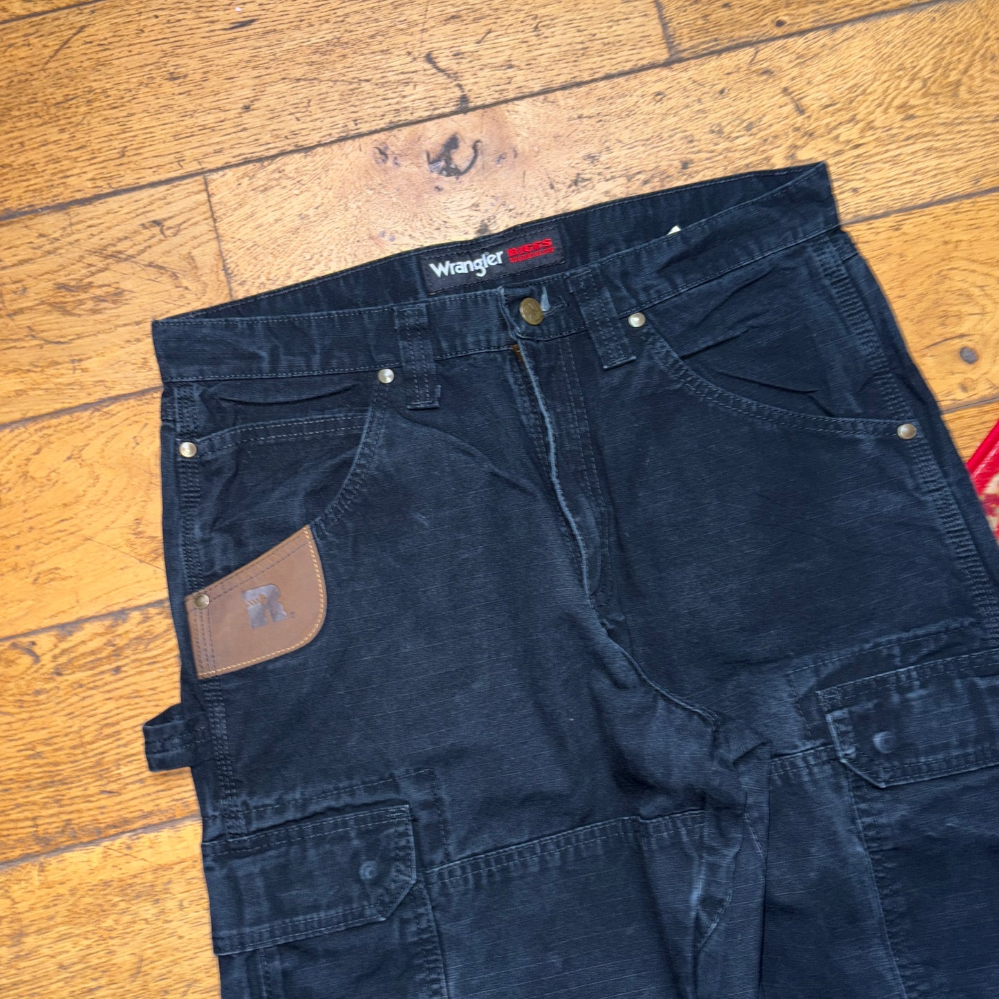 Vintage Wrangler Black Carpenter Workwear Baggy Trousers - 31S