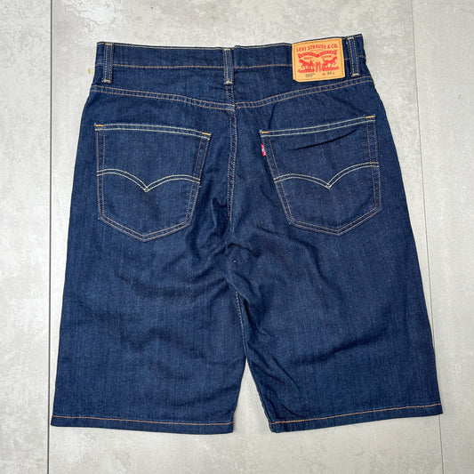Vintage Levis 569 Blue Baggy Denim Shorts - 34