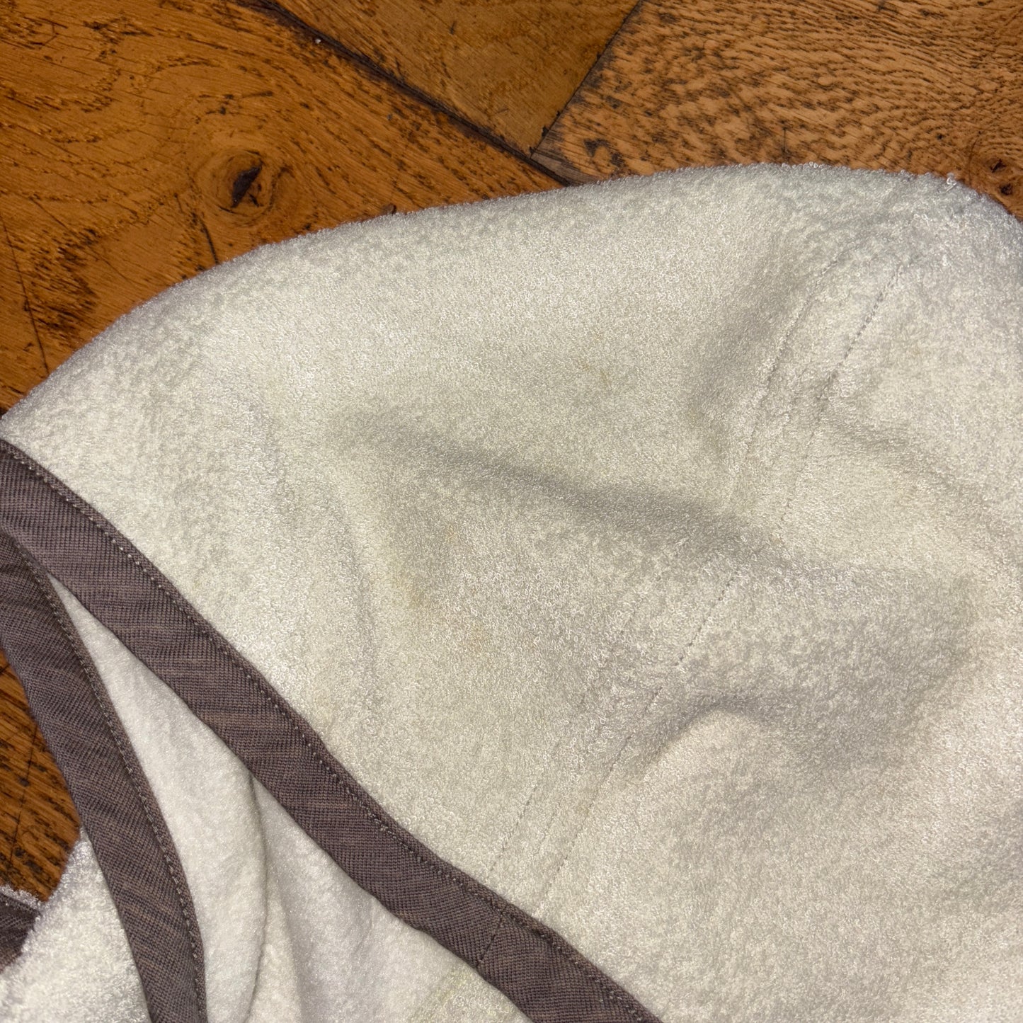 Vintage Nike 00s Cream Fleece Hoodie Y2K Embroidered Sweatshirt - S