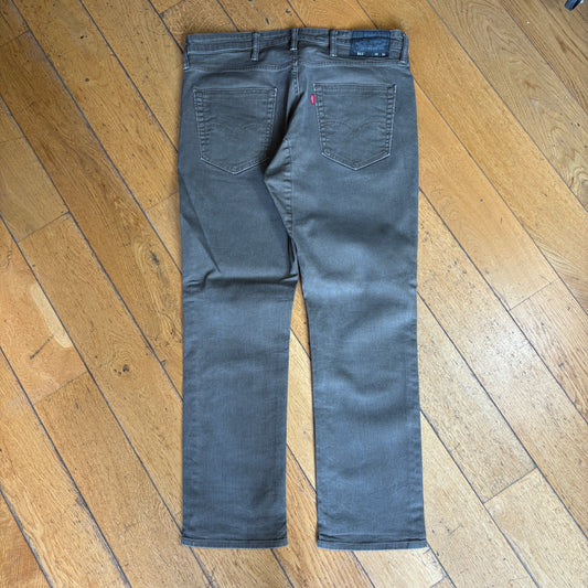 Vintage Levis 511 Slim Green Khaki Denim Jeans - 38