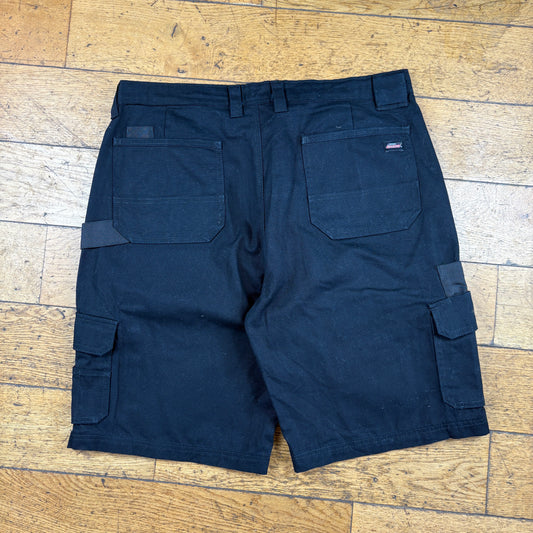 Vintage Dickies Workwear Carpenter Black Baggy Shorts - 36