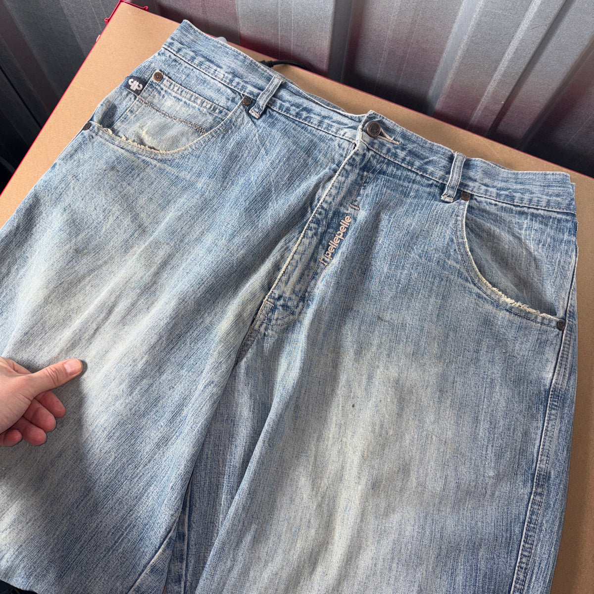 Pelle Pelle Blue Baggy Y2K Hip Hop Jeans - 38R