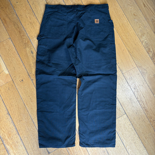 Vintage Carhartt Black Workwear Carpenter Baggy Trousers - 40