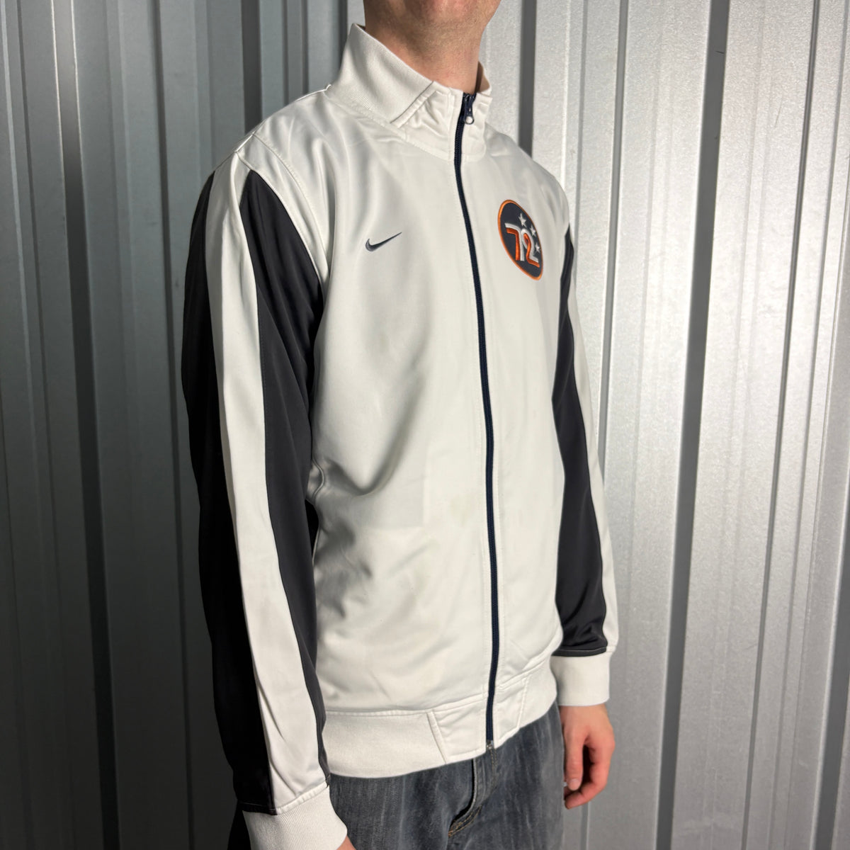 Nike Cortez Y2K White Grey Track Jacket - L