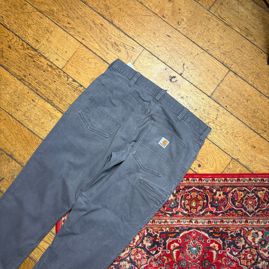 Vintage Carhartt Workwear Carpenter Grey Straight Trousers - 36S
