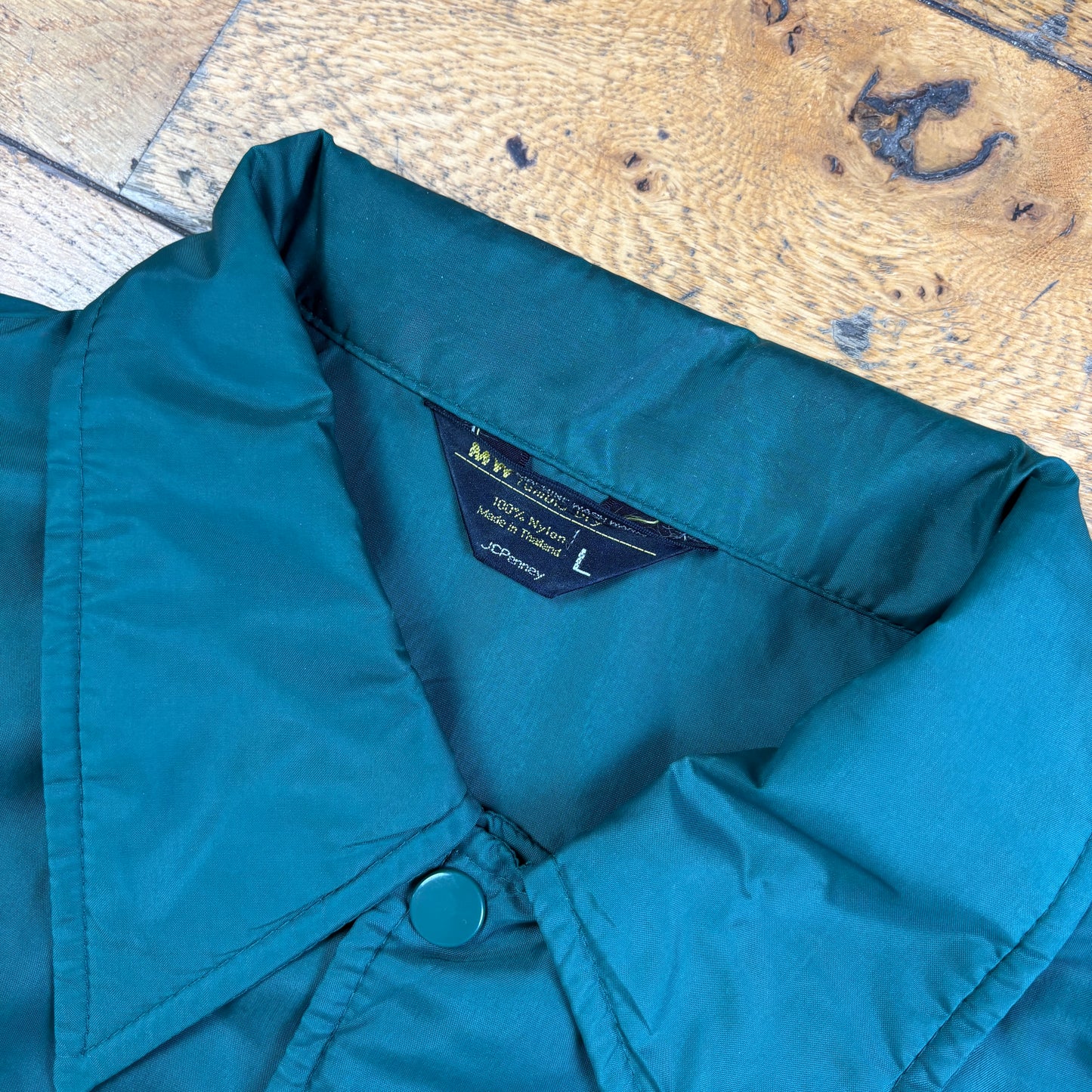 Vintage Green Nylon Coach Harrington Jacket - L